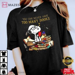 Snoopy Reading Books T Shirt 3