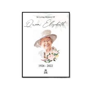 RIP Queen Elizabeth II Of England Memorial Poster
