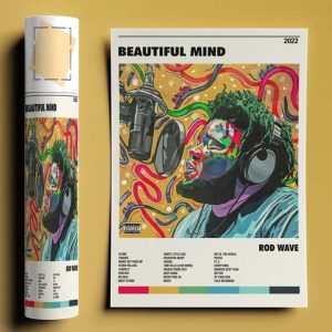 Rod Wave Beautiful Mind Rap Poster