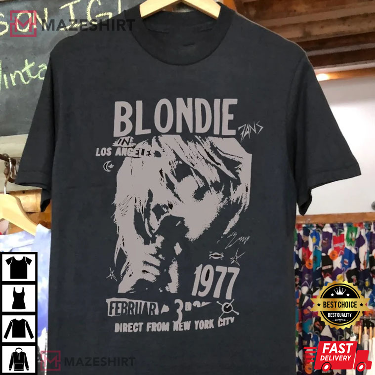 Blondie Debbie Harry 1977 T-Shirt Blondie Debbie Harry 1977 T-Shirt