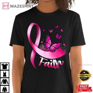Butterfly Faith Pink Ribbon Cancer Breast Awareness 4