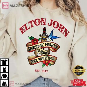 Elton John Saturday Nights Alright T Shirt 1
