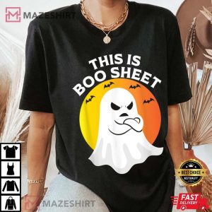 This Is Boo Sheet Ghost Retro Halloween T Shirt 4
