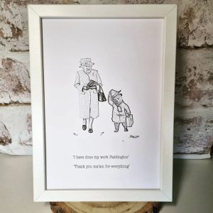 Queen Elizabeth II 1926 – 2022 And Paddington Bear Poster