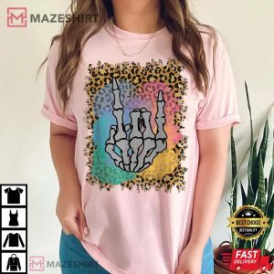 Skeleton Hand Leopard Watercolor Bones Halloween 1