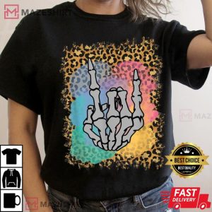 Skeleton Hand Leopard Watercolor Bones Halloween 2