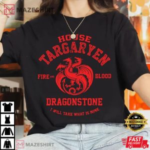 House Targaryen Fire And Blood House Of The Dragon T-Shirt