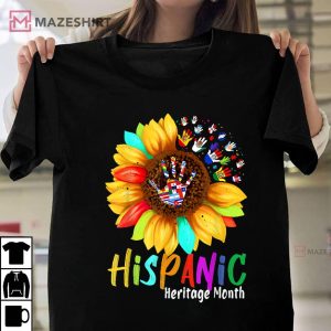 National Hispanic Heritage Month Sunflower All Countries Unisex T-Shirt