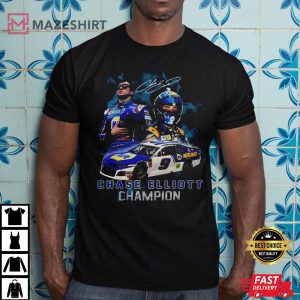 Chase Elliott Champions Nascar Cup Series Signature T-Shirt