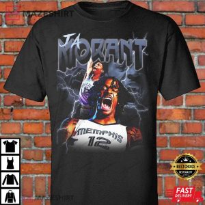 Ja Morant Memphis Grizzlies 90s Vintage Style Bootleg Rap T-Shirt