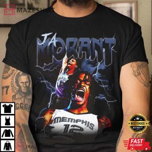 Ja Morant Memphis Grizzlies 90s Vintage Style Bootleg Rap T-Shirt