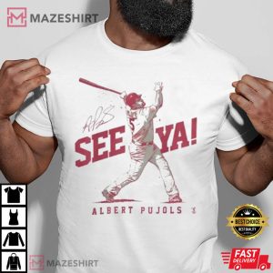 Albert Pujols 700 Career Home Runs Cardinals Player Baseball T-Shirt