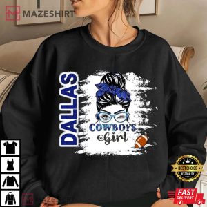 Dallas Cowboys Fan Girl T Shirt Gift For Fans 2