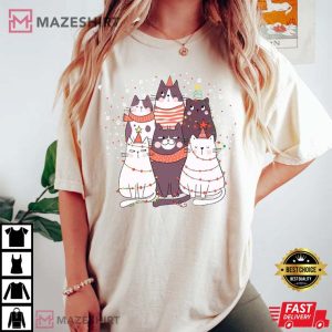 Comfort Colors Cat Christmas T Shirt 1