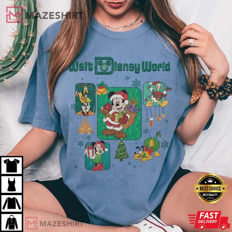 Comfort Colors Mickey And Friends Merry Christmas T-Shirt Comfort Colors Mickey And Friends Merry Christmas T-Shirt