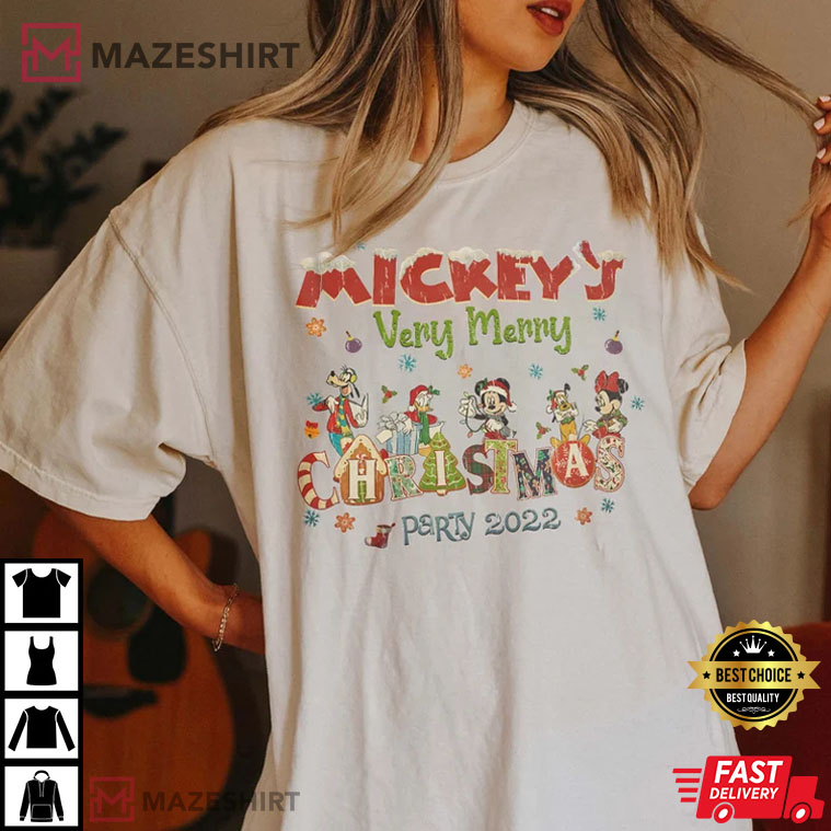 Comfort Colors Mickey Christmas Party T-Shirt Comfort Colors Mickey Christmas Party T-Shirt