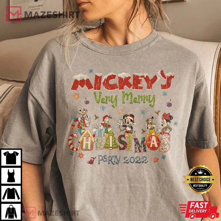 Comfort Colors Mickey Christmas Party T-Shirt Comfort Colors Mickey Christmas Party T-Shirt