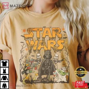 Comfort Colors Retro Star Wars Halloween T Shirt 3