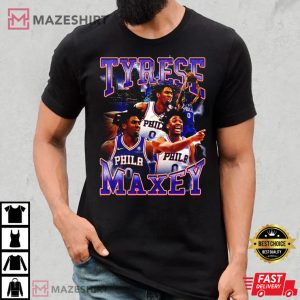 Tyrese Maxey Philadelphia 90s Style Vintage Bootleg T Shirt
