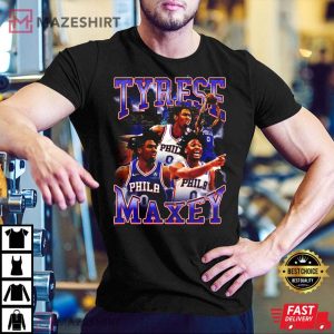 Tyrese Maxey Philadelphia 90s Style Vintage Bootleg Top