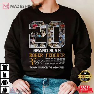 Roger Federer 20 Grand Slam Best T Shirt 2
