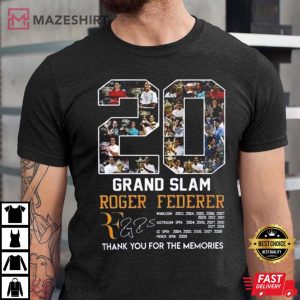 Roger Federer 20 Grand Slam Best T Shirt 4