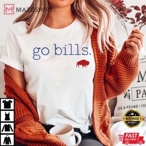 Go Bills Football Buffalo Football Quarter Back Red Blue T Shirt 1