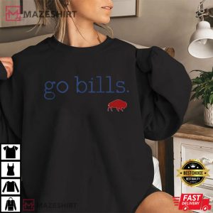 Go Bills Football Buffalo Football Quarter Back Red Blue T Shirt 2