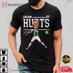 Jalen Hurts Philadelphia Eagles Cartoon Signature T Shirt