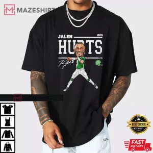 Jalen Hurts Philadelphia Eagles Cartoon Signature Top