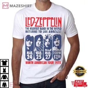 Led Zeppelin LA 1975 T Shirt 1