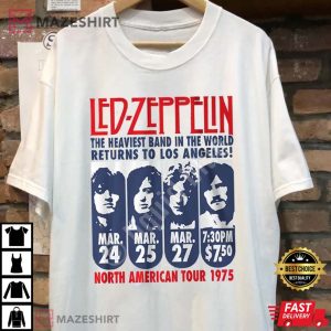 Led Zeppelin LA 1975 T Shirt 3