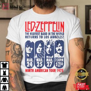 Led Zeppelin LA 1975 T Shirt 4