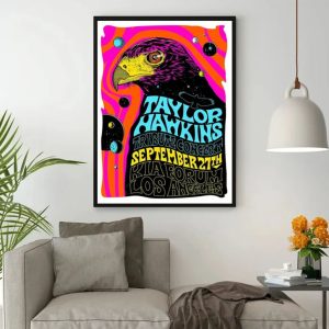 Tribute Taylor Hawkins Foo Fighters LA Concert 2022 Poster Tribute Taylor Hawkins Foo Fighters LA Concert 2022 Poster