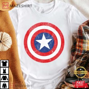 Vintage Marvel Avengers Captain America Shield Logo T Shirt 2