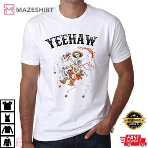 YeeHaw Howdy Dancing Skeleton Cowboy T Shirt 3
