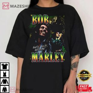Bob Marley Roots Rock Reggae Homage Logo T Shirt 1