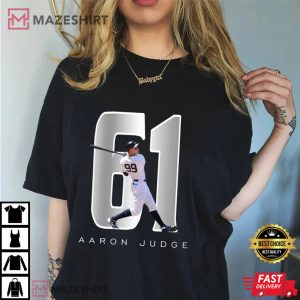 Aaron Judge 61 Home Runs New York Yankees Baseball T-Shirt