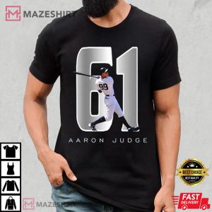Aaron Judge 61 Home Runs New York Yankees Baseball T-Shirt