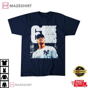 Aaron Judge 61 Home Runs New York Yankees Baseball T-Shirt