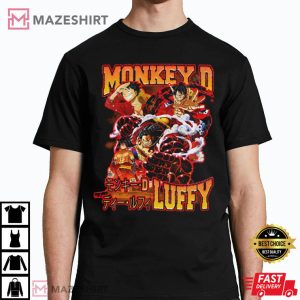 Hot Monkey D. Luffy One Piece Vintage T Shirt 2