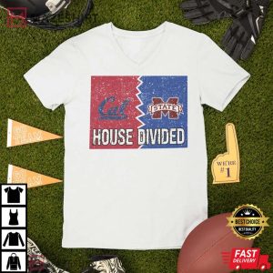 House Divided Distressed California – Mississippi State Sport Team T-Shirt