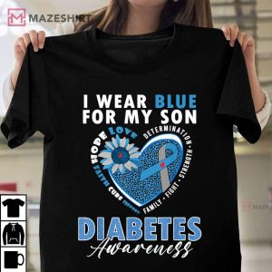 I Wear Blue For My Son Diabetes Awareness 1