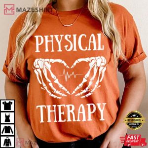 Physical Therapy Skeleton Hand Heartbeat Halloween 1