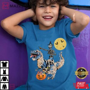 Skeleton Riding Mummy Dinosaur Halloween 2