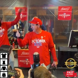 Phillies October Rise Baseball 2022 Postseason Locker Room T Shir 4