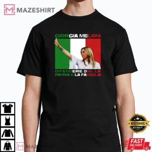 Giorgia Meloni Defending God Country Family Political T Shirt 2 Copy