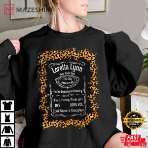 Loretta Lynn Leopard Song Country Music Johnny Cash T Shirt 2