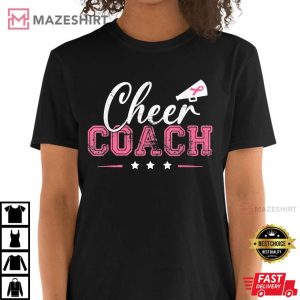 Football Cheer Coach Pink Ribbon Breast Cancer Awareness T Shirt 1