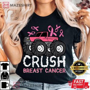 Crush Breast Cancer Awareness Monster Truck T Shirt 1 Copy